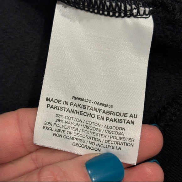 Nike Fleece Track Full Zip Jacket “Just do it” Black Size woman’s size medium - Picture 9 of 13